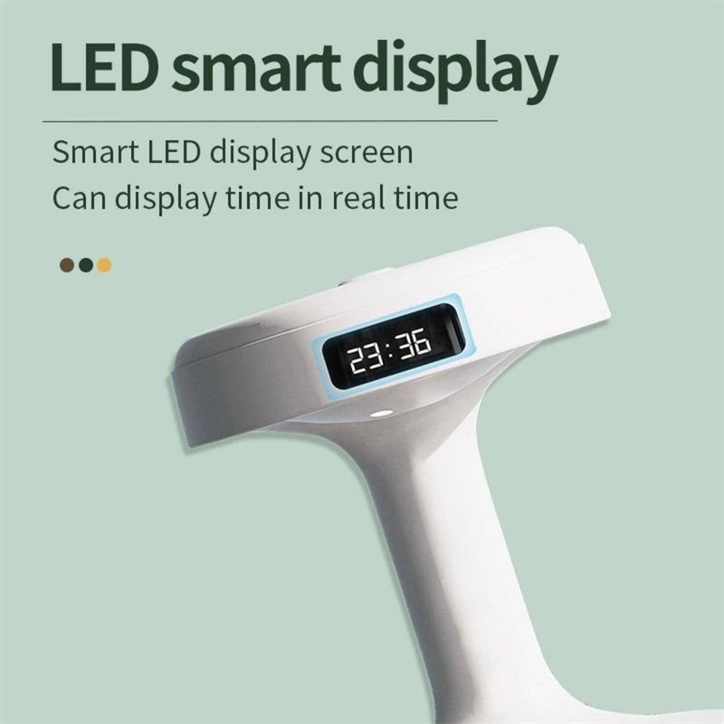 a white electronic display with a digital display with text: 'LED smart display Smart LED display screen Can display time in real time 23:36'