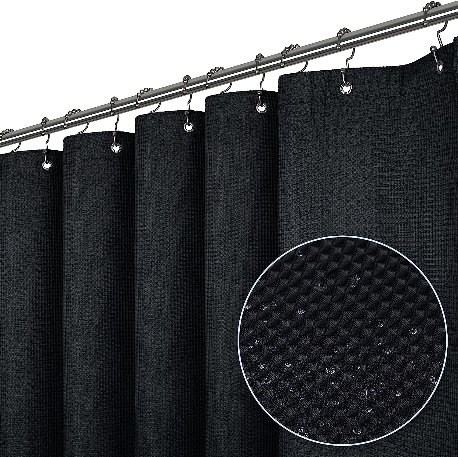 Shower Curtain Decor Woven Black Marble Amp Dull Brown Le Shower Curta –  BigProStore